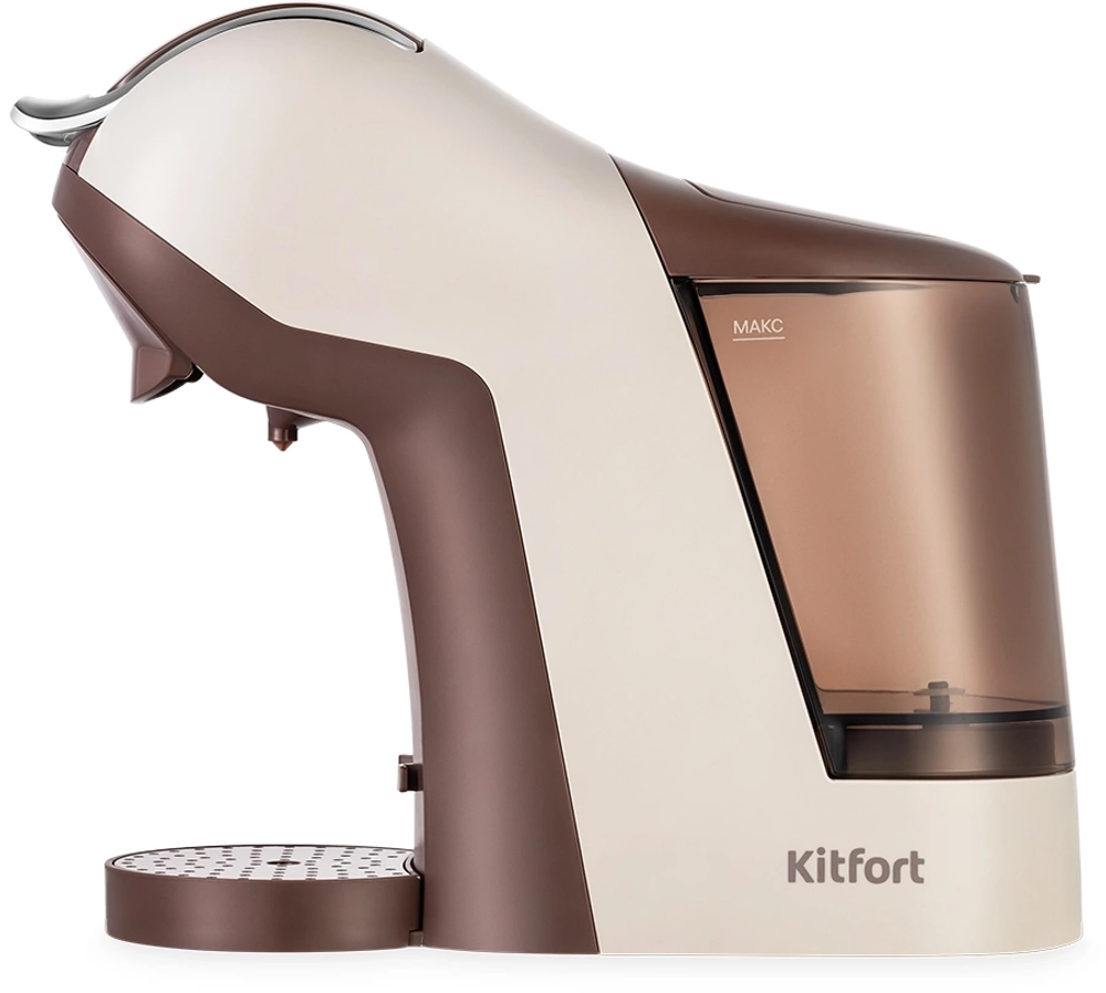 Кофемашина Kitfort КТ-7448 1400Вт коричневый/бежевый