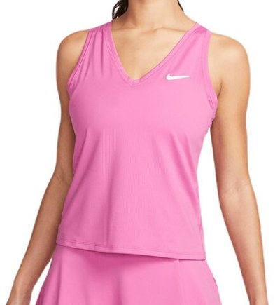 Женский топ теннисный Nike Court Dri-Fit Victory Tank - cosmic fuchsia/white