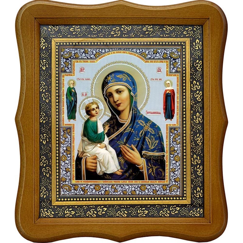 Иерусалимская икона Божией Матери на холсте.