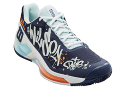 Женские Кроссовки теннисные Wilson Rush Pro 4.0 Paris Hope Clay W - peacoat/clearwater/orange tige