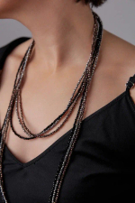 Нити-трансформеры из венецианского стекла на магните 3 в одном: коньяк, серебро,черный