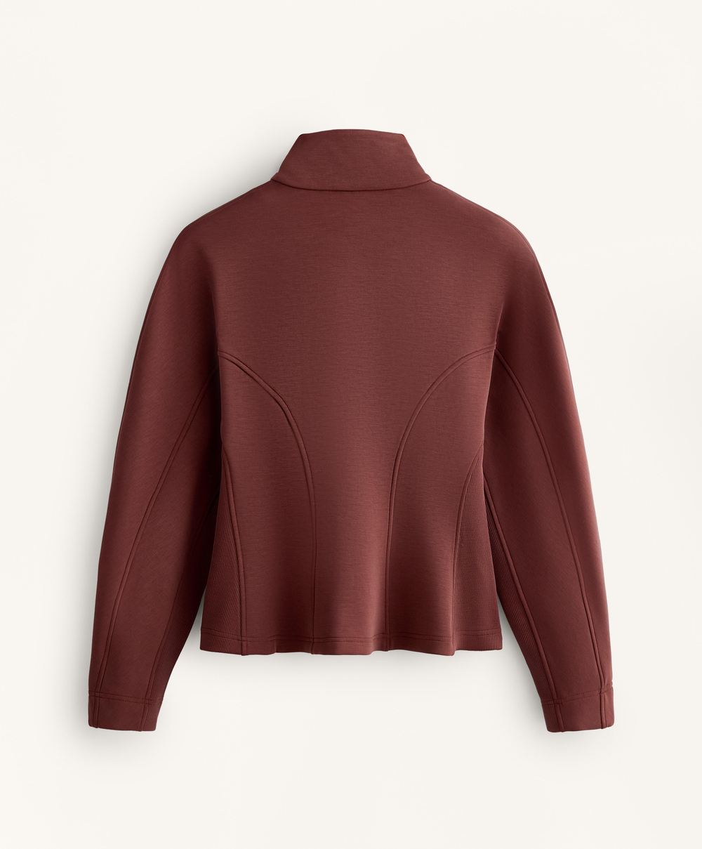 Oysho Куртка приталенная из модала Brushed, линялый махагон