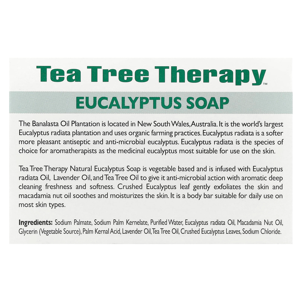 Tea Tree Therapy, Мыло с эвкалиптом, 99,2 г (3,5 унции)
