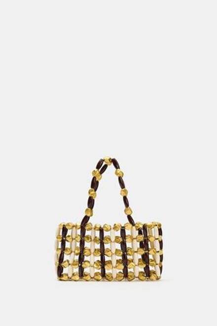 ZARA СУМКА С БУСИНАМИ, РАЗНОЦВЕТНЫЙ