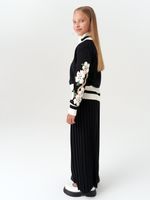 Кардиган для девочки на молнии в школу AT1070 черный