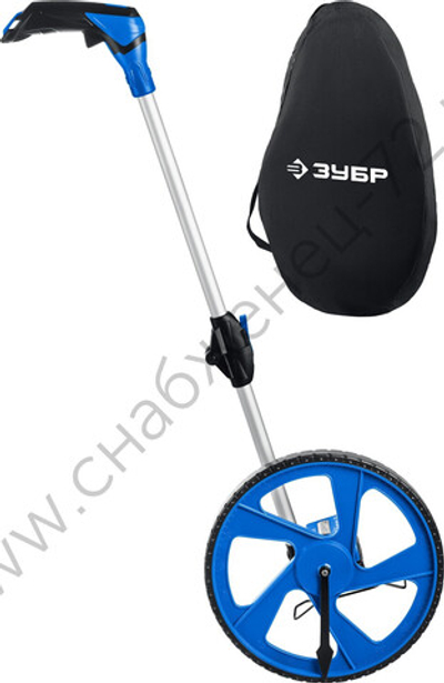 ЗУБР 0.1 - 9999 м, измерительное колесо, (курвиметр) со складной алюминиевой рукояткой, Профессионал (34880)