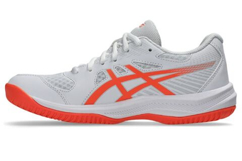 Женские кроссовки для бадминтона/сквоша Asics Upcourt 6 - white/vivid coral