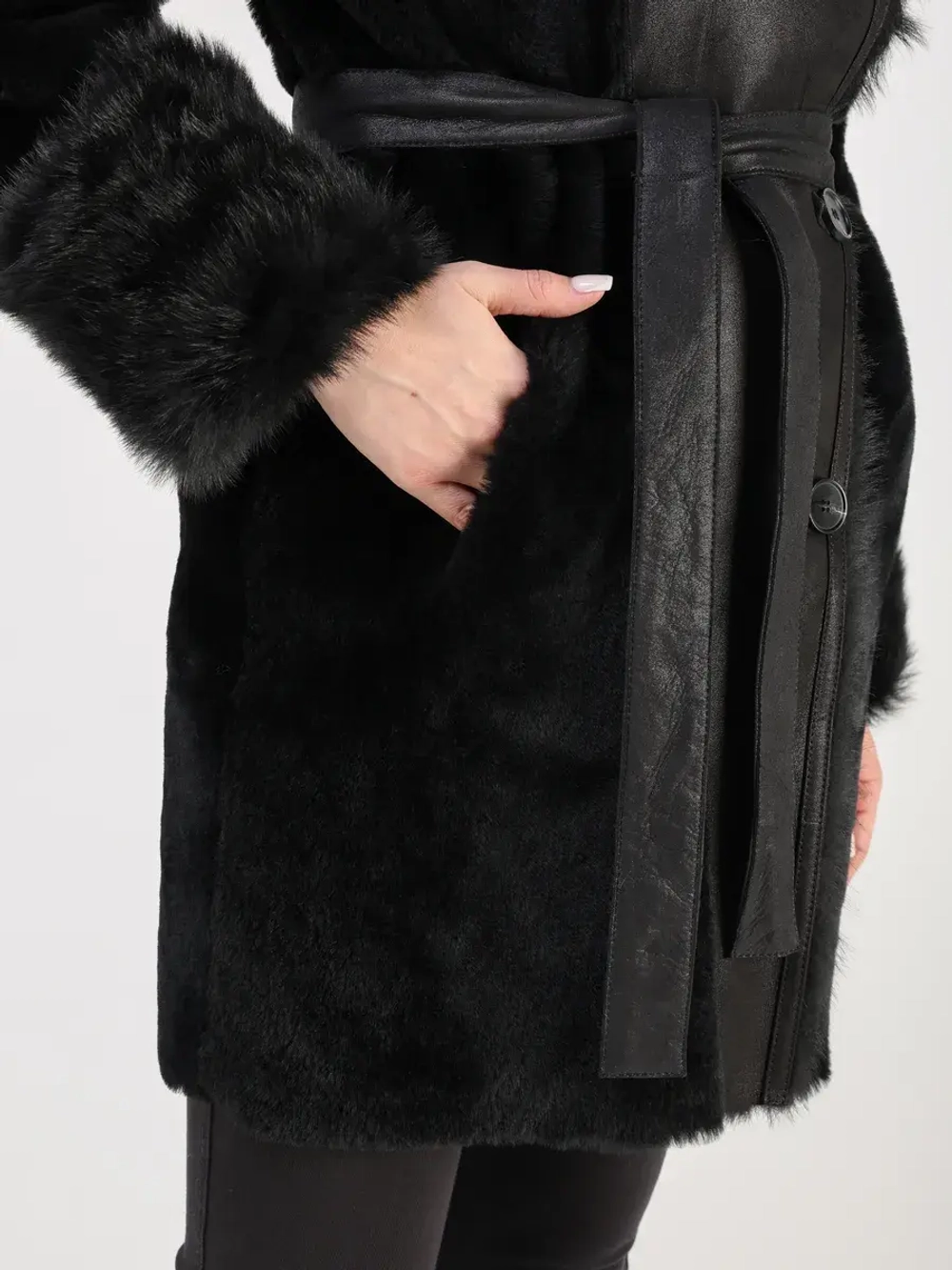 Дубленка зимняя шуба натуральная двусторонняя