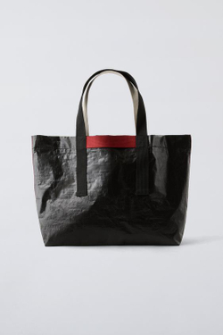 ZARA РАЗНОЦВЕТНАЯ СУМКА-ШОПЕР, ЦВЕТ ЛЬДА