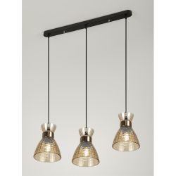 Светильник подвесной (подвес) Rivoli Iris 9186-203 3хЕ27 60 Вт модерн | Rivoli