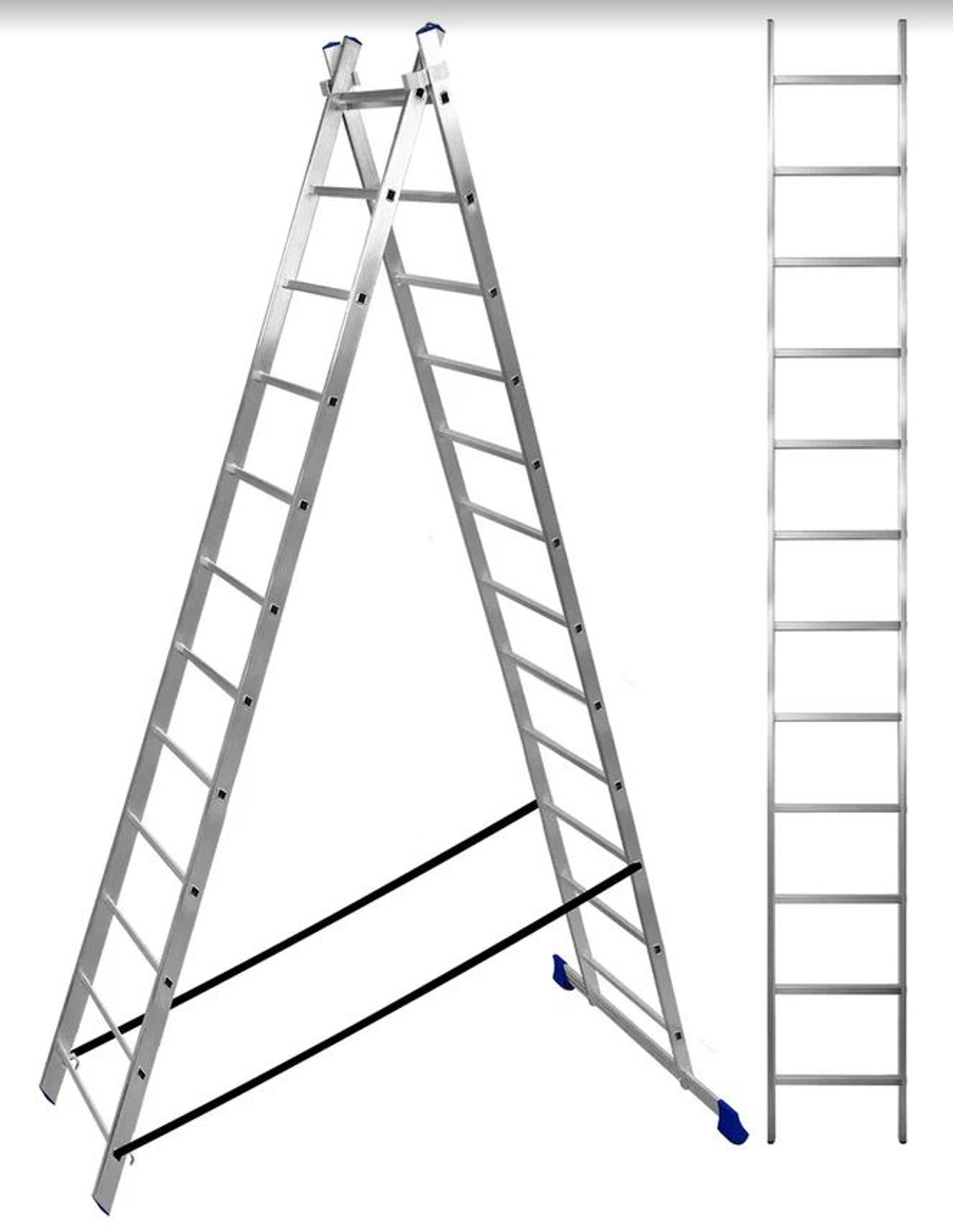 Лестница алюмин.  3секц* 12ступеней (3,42м-5,56м-7,82м) / МОНТАЖНИК