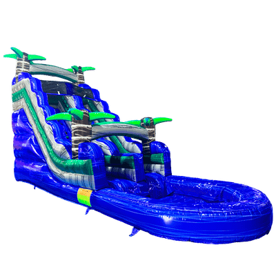 Водная горка с бассейном «Синий оазис» 9×3,5×5,5 м