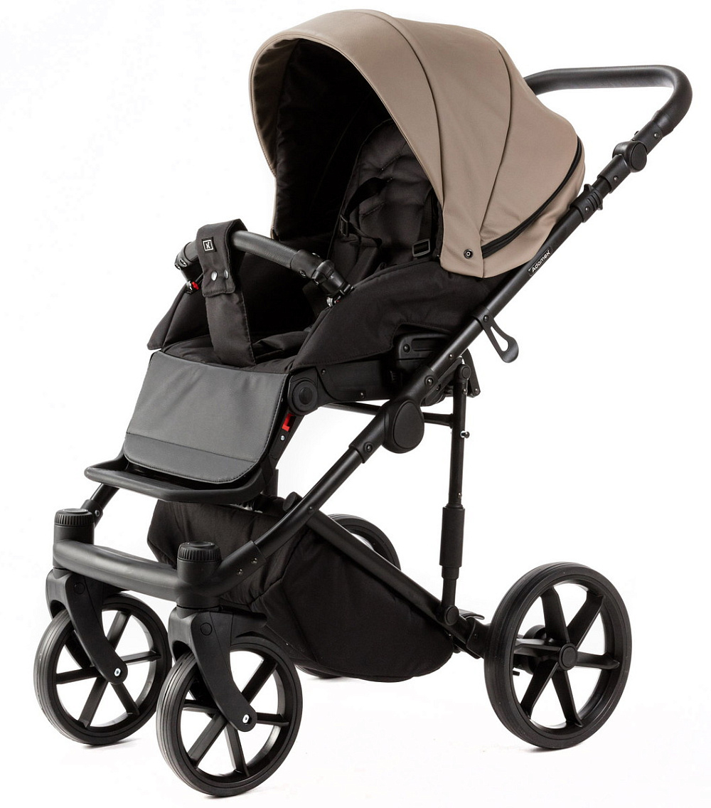 Детская коляска Adamex Locco Light Deluxe 3 в 1 LL-SA09 (Т.БЕЖЕВАЯ КОЖА)