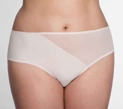 Трусики-слипы из микрофибры и сетки (Размер: XXXL) (Цвет: телесный)