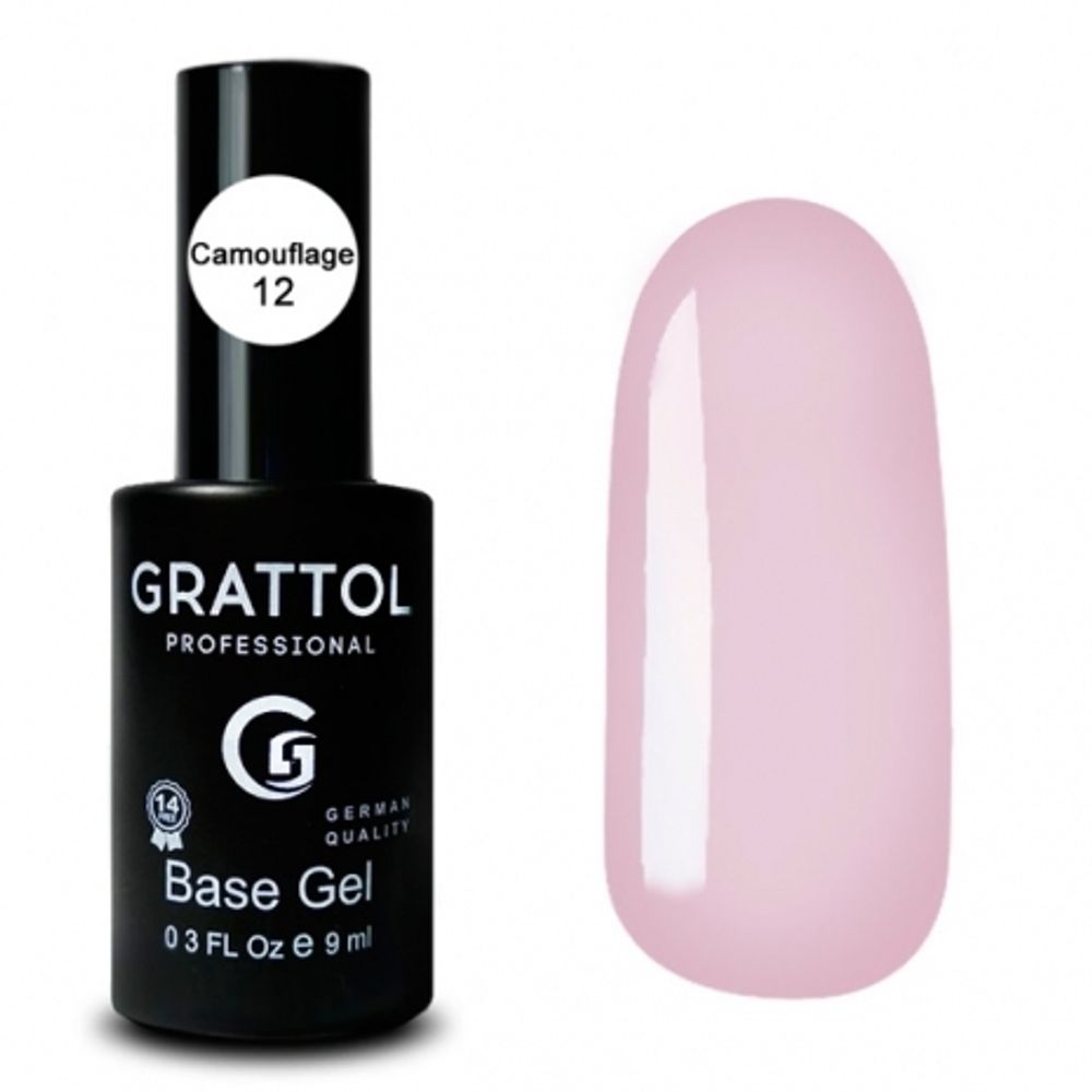 Grattol Rubber Base Camouflage №12, 9 мл