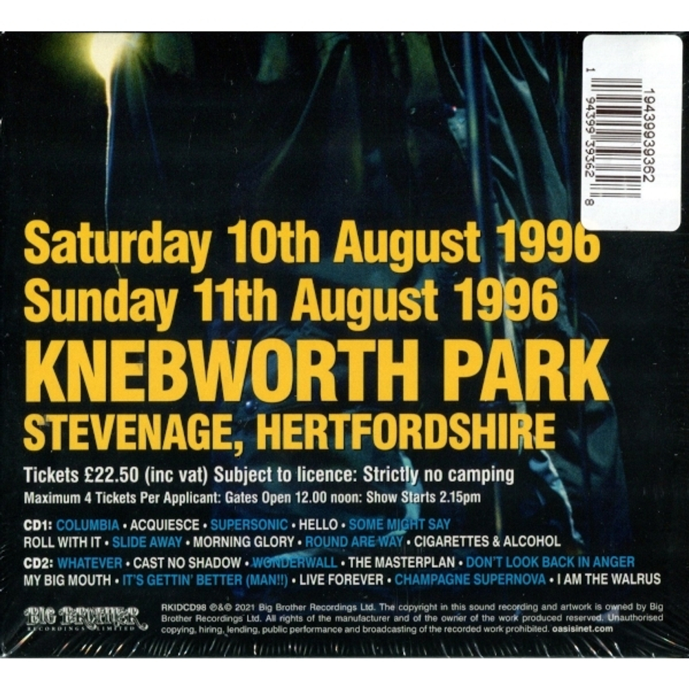 Oasis / Live At Knebworth 1996 (2CD)