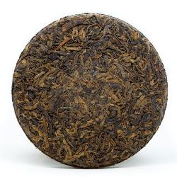 59313 Чай прессованный черный Пуэр Шу "Сэнчжун, Цзинь Я Чжень Цан" Золотая Почка, мини бин 100гр