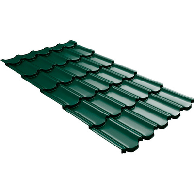 Металлочерепица Сиерра 3700 х 1200 Гарант Matt, Полиэстер МАТТ Серый графит RAL 7024