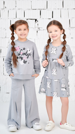 Свитшот трикотажный для девочки 2-8 лет Fleur de Vie