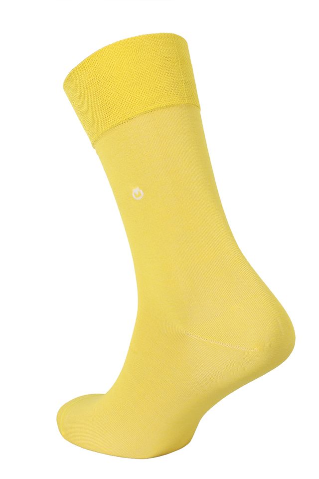 Желтые мужские носки из мерсеризованного хлопка