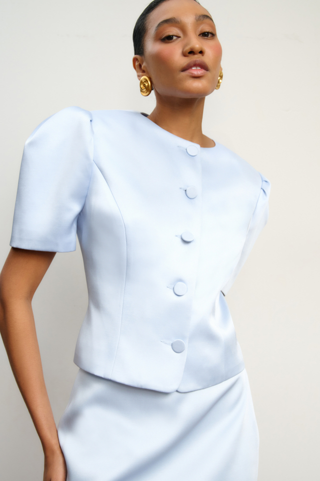 Юбка мини из сатина