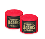 Бинты боксерские LEADERS Semi elastic 50% хлопок/50% эластан, красный)