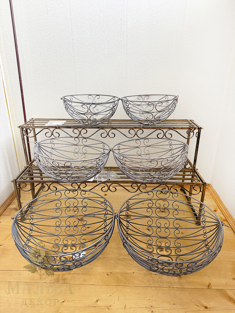 Шары металлические "Ажур" для декора сада от CAMPO Home & Garden 3 штуки