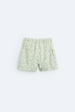 ZARA ПЛАВКИ С ПРИНТОМ ПЕЙСЛИ, ПАСТЕЛЬНО-ЗЕЛЕНЫЙ