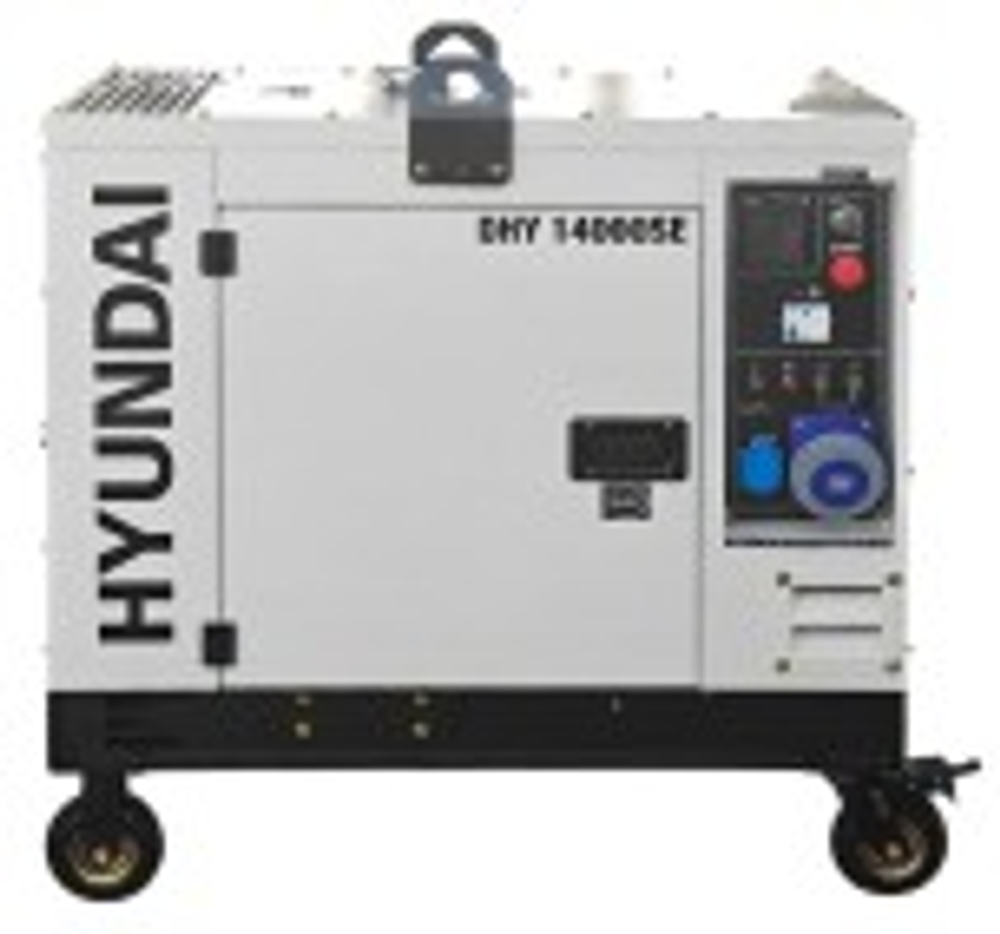 Электростанция дизельная с воздушным охлаждением HYUNDAI DHY 14000SE в кожухе