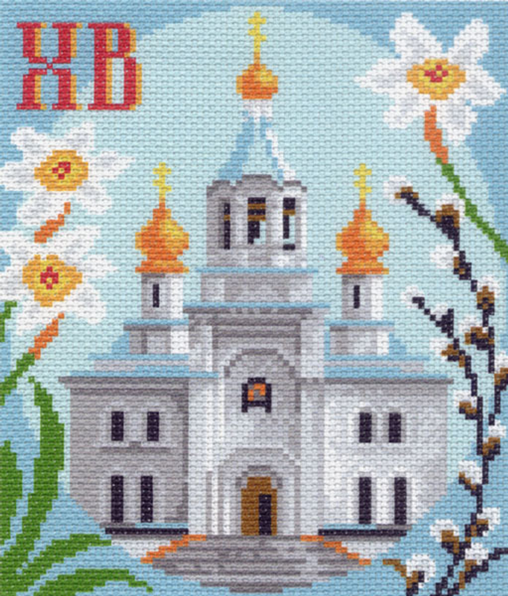 "Церковь"-1038/1 канва с рисунком
