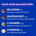 NuStrips, Sleep In A Strip™, голубика, 30 полосок
