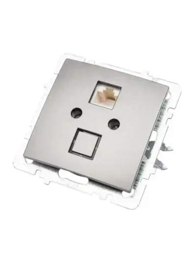 Розетка NILSON RJ45 САТ5 антрацит Touran/Alegra metallic