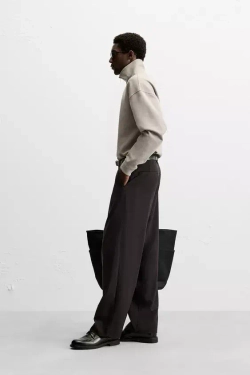 ZARA ТОЛСТОВКА КОМФОРТНОЙ ПОСАДКИ ИЗ ВЫСОКОТЕХНОЛОГИЧНОЙ ТКАНИ, СЕРЫЙ