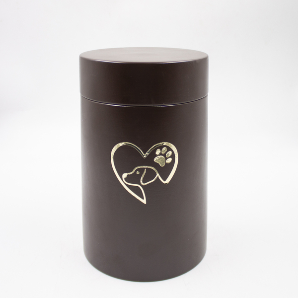 Урна биоразлагаемая «Цилиндр малый» коричневый Сердце