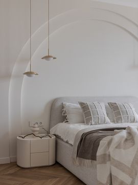 Тумба прикроватная Lagom 2 ящика ширина 60 см (молочный)