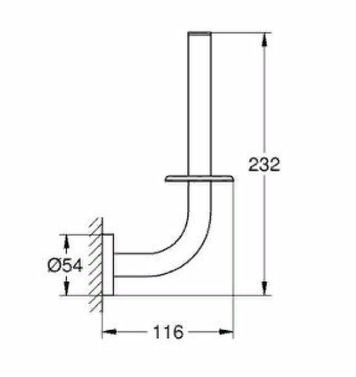 Держатель запасного рулона Grohe Essentials 40385A01 Темный графит глянец
