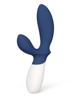 Синий вибромассажер простаты Lelo Loki Wave 2 - 19,6 см.