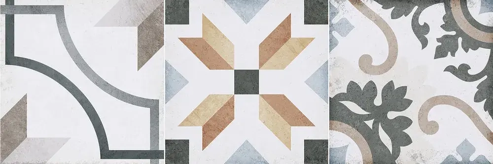 Настенная плитка ALMA Ceramica TWA11COR014 Costa Rica 60x20 микс матовая с орнаментом / пэчворк