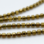 Гематит (имитация), цвет золотистый, размер около 3,8 мм, цена за 51-52 шт (1/2 нити)