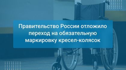 Правительство России отложило переход на обязательную маркировку кресел-колясок