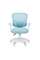 Кресло детское компьютерное CHAIRMAN CH106 голубой, с подножкой