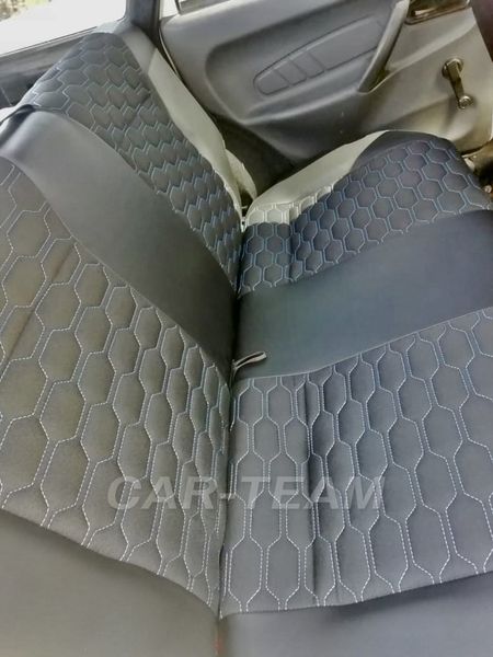 Анатомический комплект для переделки сидений ВАЗ в "Recaro" ("Рекаро") из экокожа+ткань "Крупные соты"