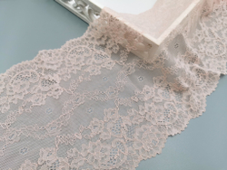 Эластичное кружево, лосось (персиковое), 22 см, (Арт: EK-2778), м