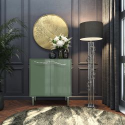 Комод Арт Колор Классик Сильвер с 2 полками Зеленый нефрит