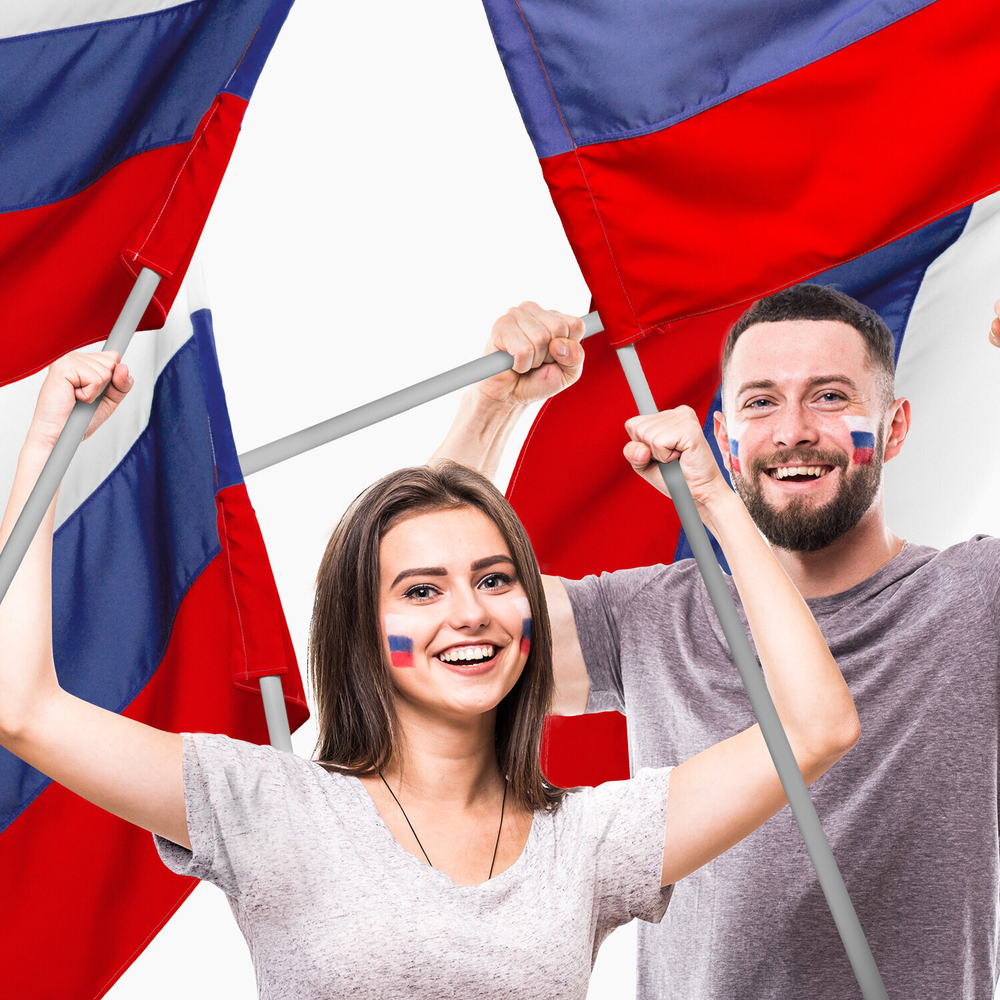 Флаг России 70х105 см без герба BRAUBERG/STAFF (3 штуки в упаковке)