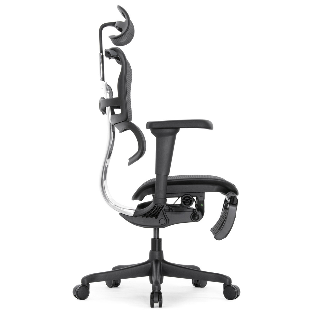 Кресло FALTO Ergohuman Ultra с подножкой ( чёрный каркас /сетка чёрный T-168-B1 Black )