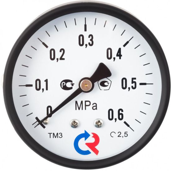 Манометр аксиальный Росма ТМ-310Т.00 (1/4", 63 мм, 0-6 бар, 2,5)