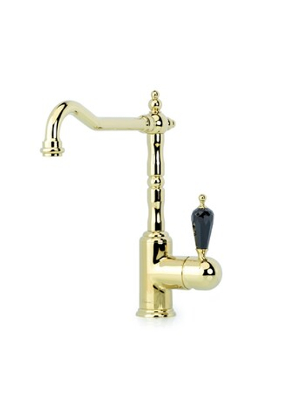 Смеситель для кухни TRADIZIONALE ORO с кристаллом Black Swarovski