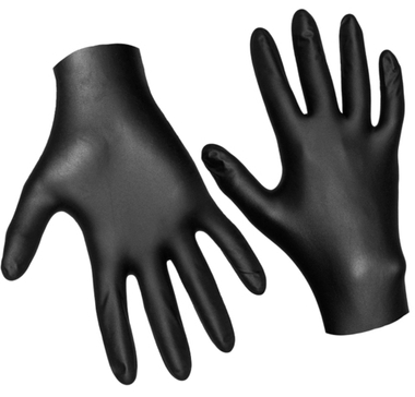 Перчатки нитриловые ультрапрочные, р-р 9/L черные, (уп. 100 шт.), Jeta Safety