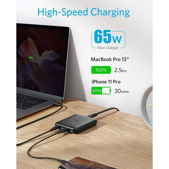 Сетевое зарядное устройство Anker PowerPort Atom III Slim A2045G11, A2045K11 (Black)